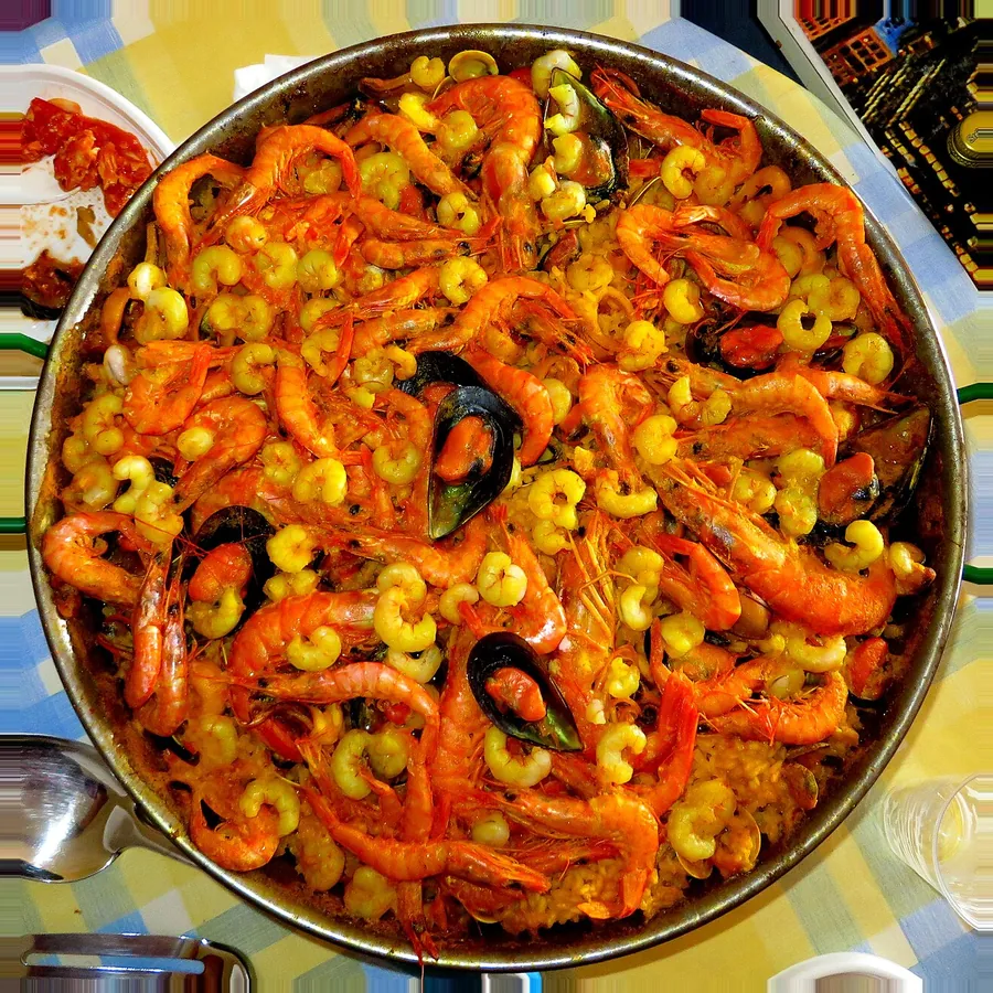Arroz de marisco a la leña en La Granja, Aljucer